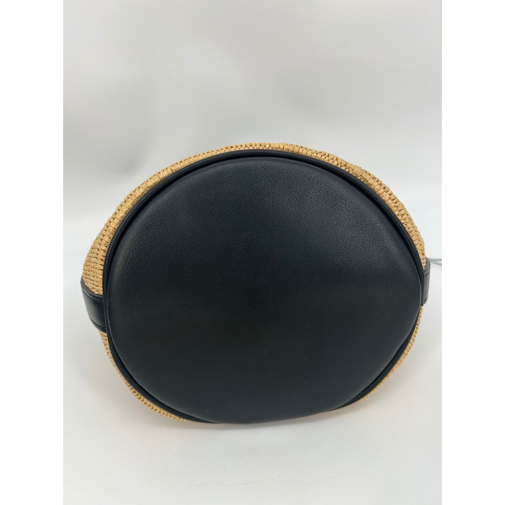 "NWT" Marc Jacobs The Woven Straw Bucket Bag- Leather Shoulder Bag- Luxury - Picture 7 of 12